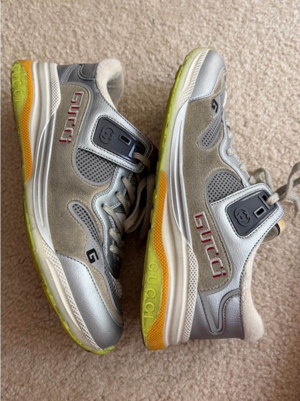 Gucci Silver Sneakers